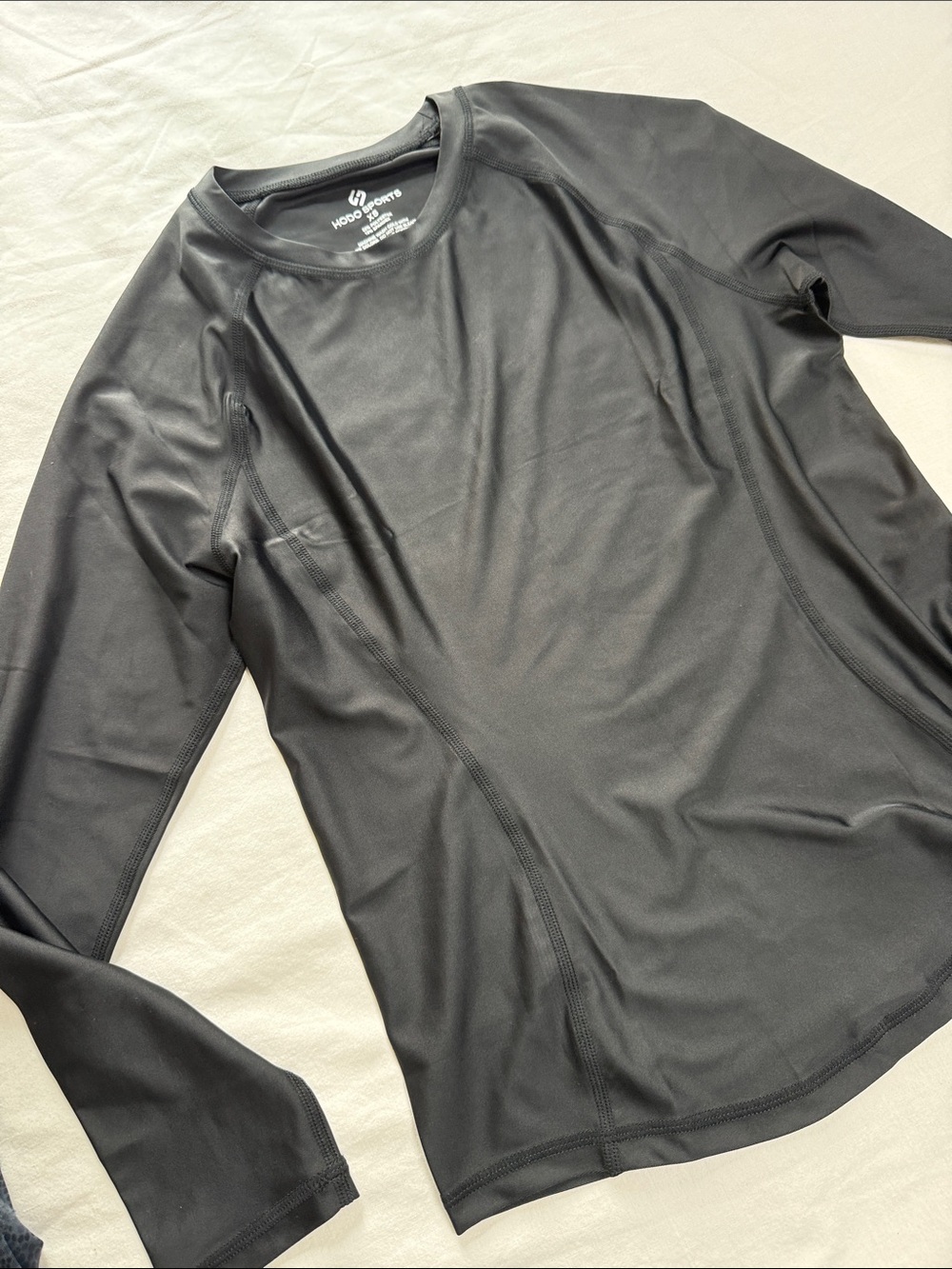 Men's Black Long-Sleeve Performance Shirt